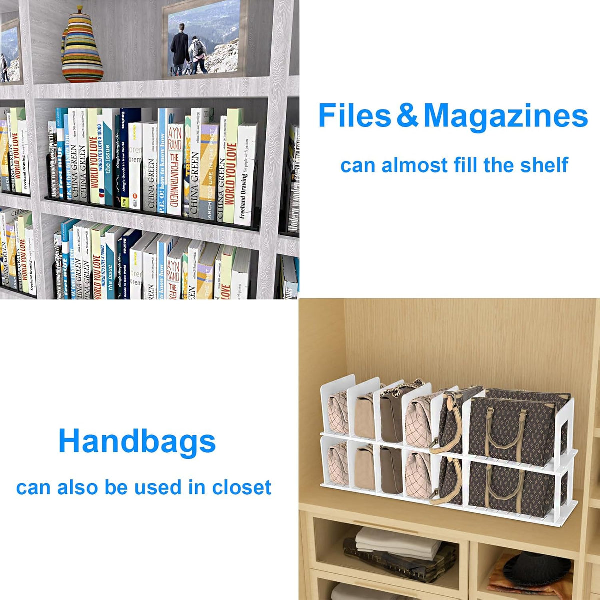 6 Pieces Upright Boards, Accessory Parts of Expandable File Folder Holder, White