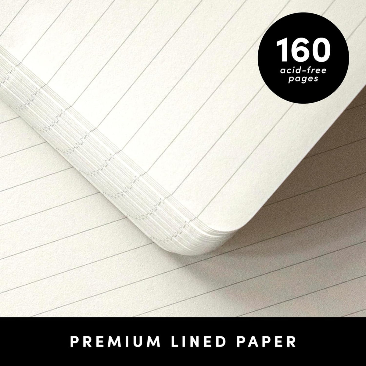 PAPERAGE Lined Pocket Journal Notebook, 2 Pack, (Blush), 160 Pages, Small Notebook, 3.6 inches x 5.6 inches - 100 GSM Thick Paper, Hardcover