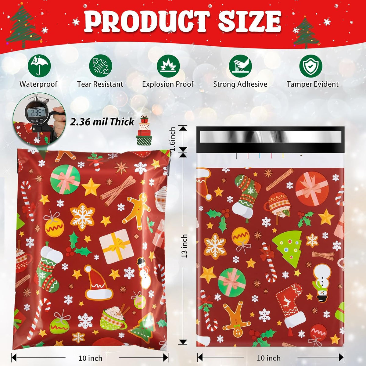 Oududianzi Poly Mailers 10x13, 50PCS Shipping Bags, Self-Sealing Mailers Poly Bags, Mailing Envelopes Bulk, Polymailers Packaging Bags for Online and offline Small Bussiness