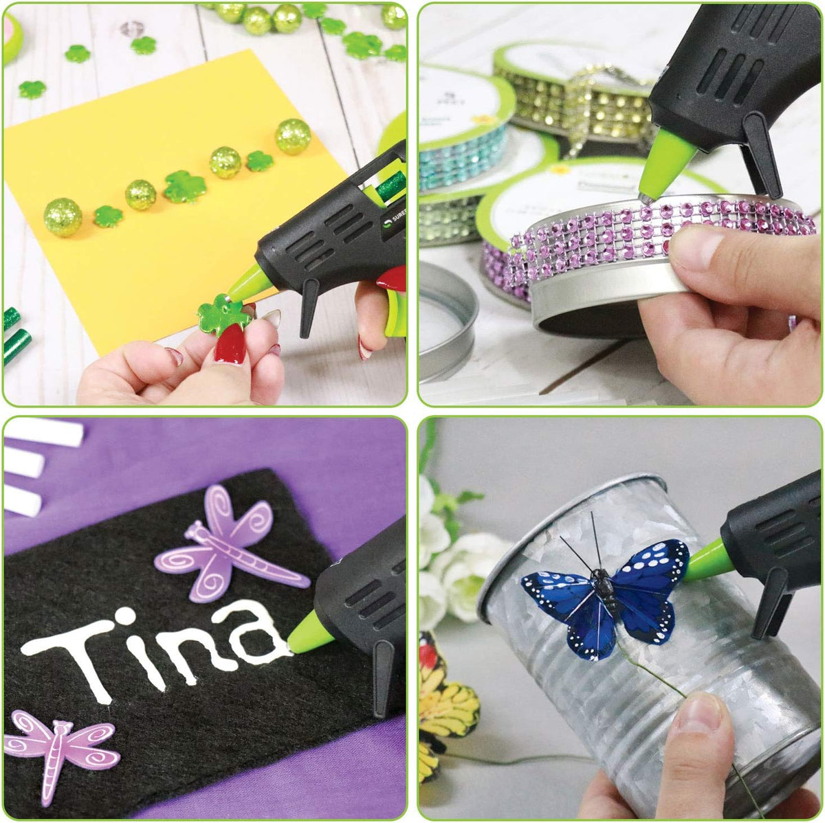 Surebonder GM-160 Compact Mini Size High-Temperature Hot Glue Gun - Ideal for Crafting - Black