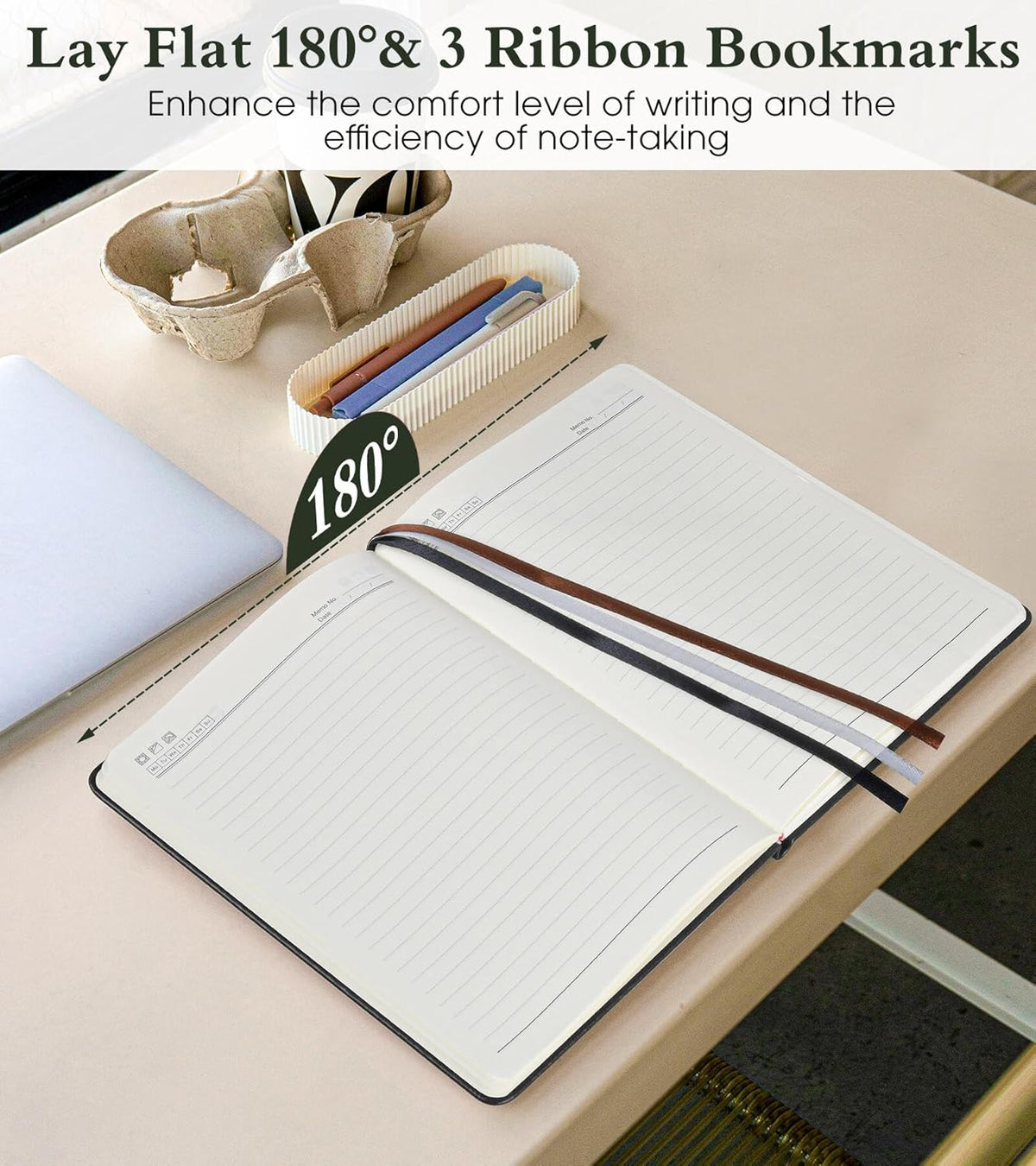 Lined Journal Notebook for Women Men, 160 Pages, A5 Hardcover Vintage Leather Journaling Notebooks for Work, School, Note Taking, Travel, Bible Study, Daily Diary for Writing 5.8"x8.5" (Black)