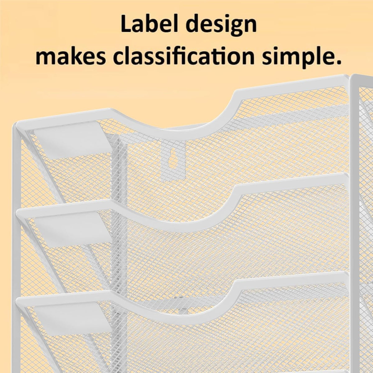 Kuntine.B Wall File Organizer Office Hanging Magazine Holder Wall File Organizer for Office Home (White, 5 Tier)