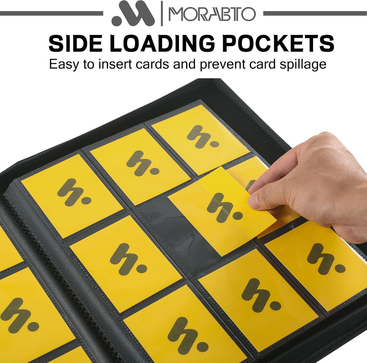 Card Binder 9 Pockets,Trading Card Binder Holds up to 864 Cards with 48 Sleeves,Zipper Card Holder Album Compatible with TCG Card/Game Cards/Sports Card