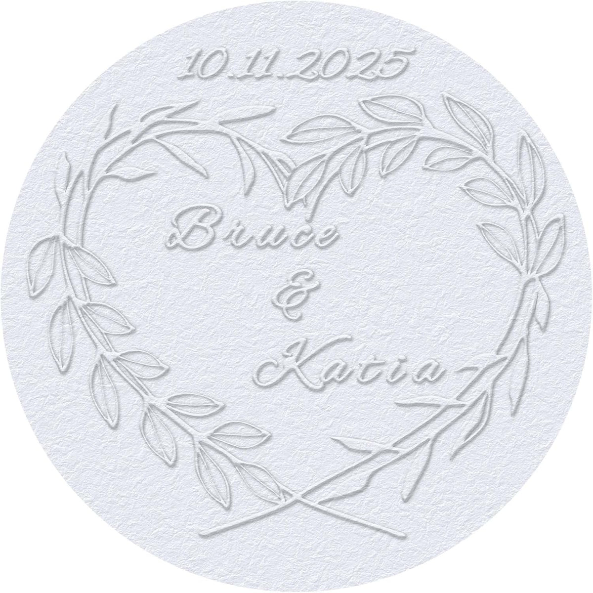 Personalized Wedding Embosser Stamp， Custom Book Business Card Paper Document Notebook, Self Inking Stamp，Book Lover Gifts，Christmas Gifts (Style09)