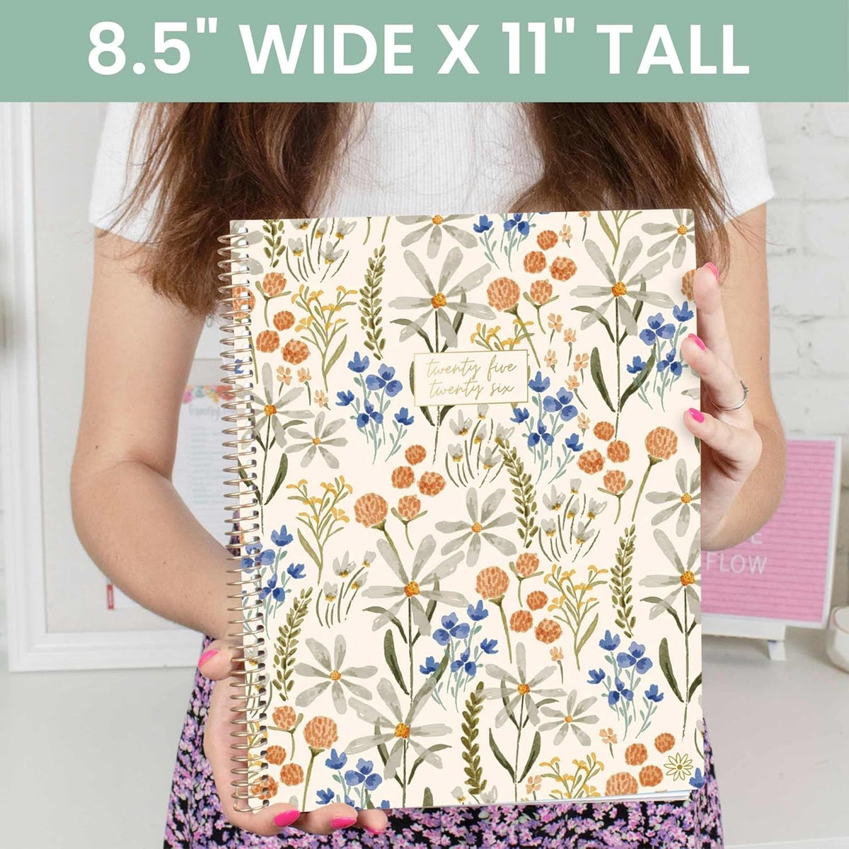 bloom daily planners 2025-2026 (8.5" x 11") Academic Year Day Planner (July 2025 - July 2026) - Weekly & Monthly Dated Agenda Organizer with Stickers & Tabs - Whimsical Wildflowers