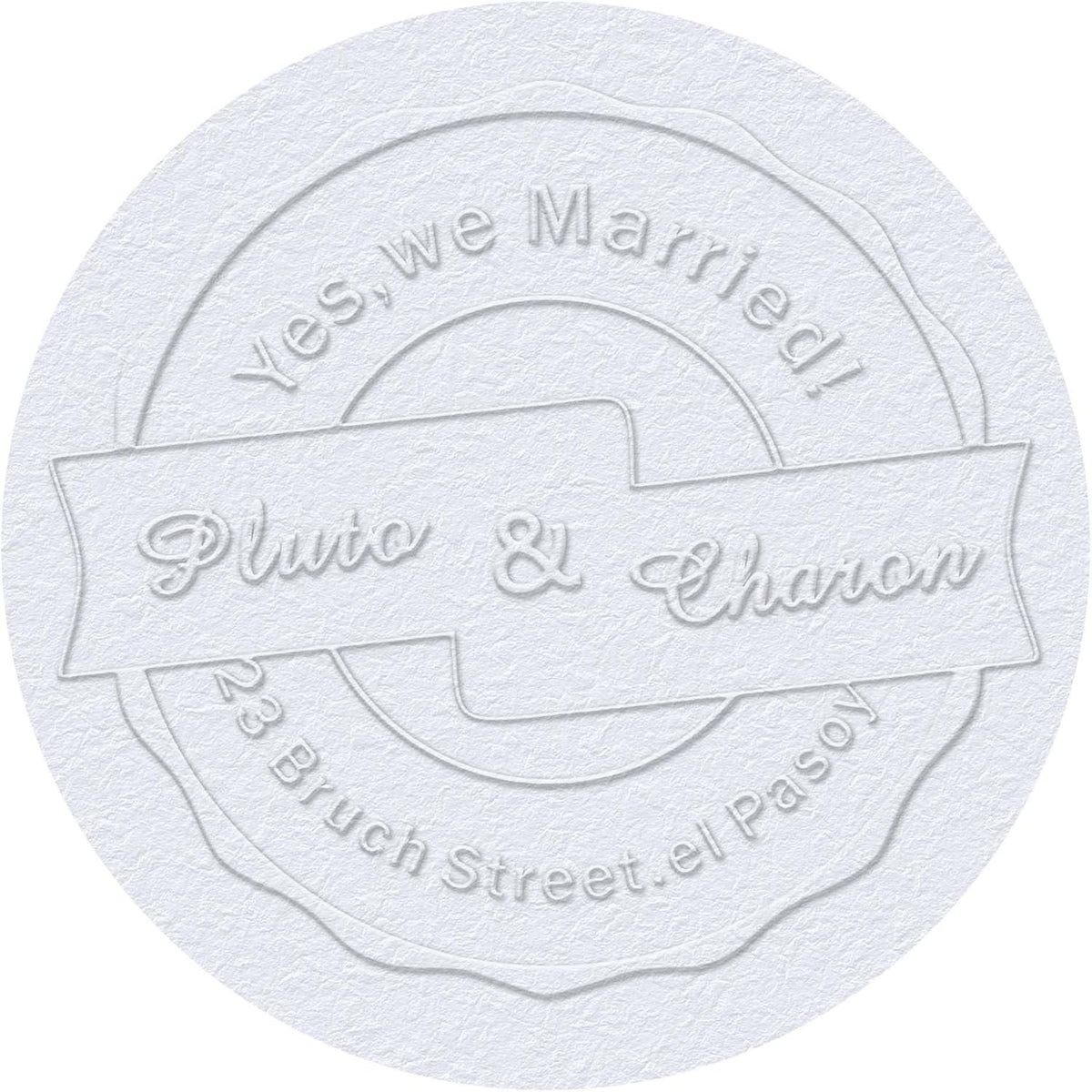 Personalized Wedding Embosser Stamp， Custom Book Business Card Paper Document Notebook, Self Inking Stamp，Book Lover Gifts，Christmas Gifts (Style04)