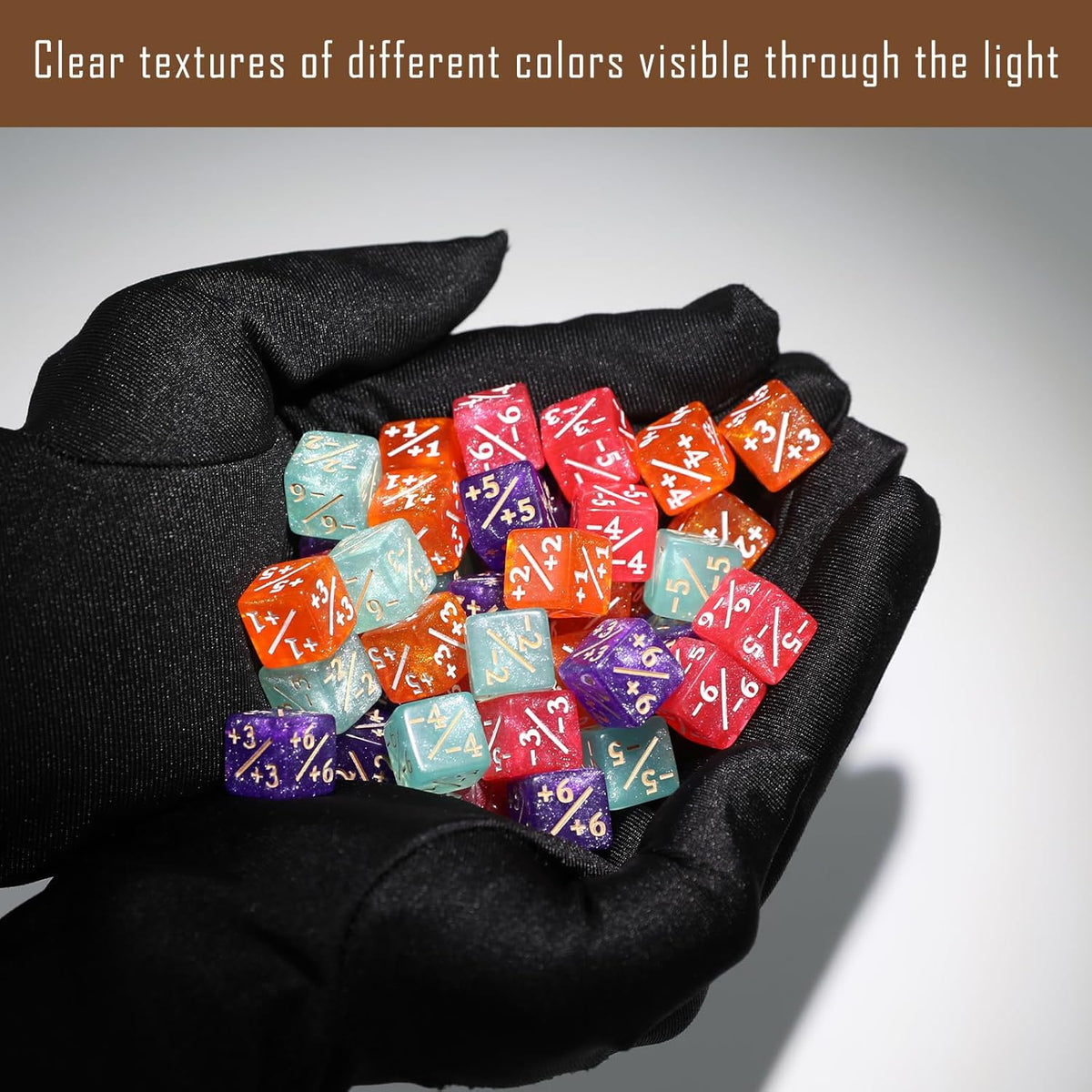 48PCS 12mm MTG Dice Life Counters Set for Magic The Gathering, Small MTG Tokens Loyalty Dice with Box, Compatible with Magic Card Game Accessories CCG Creature Stats