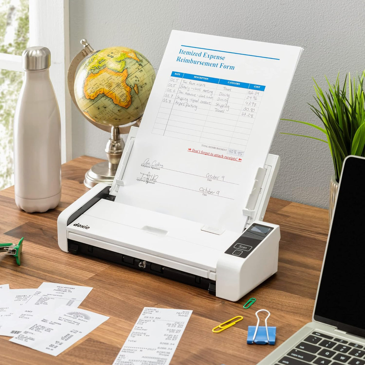 Doxie Pro DX400 - Duplex Document Scanner and Receipt Scanner for Home and Office with Amazing Software for Mac and PC