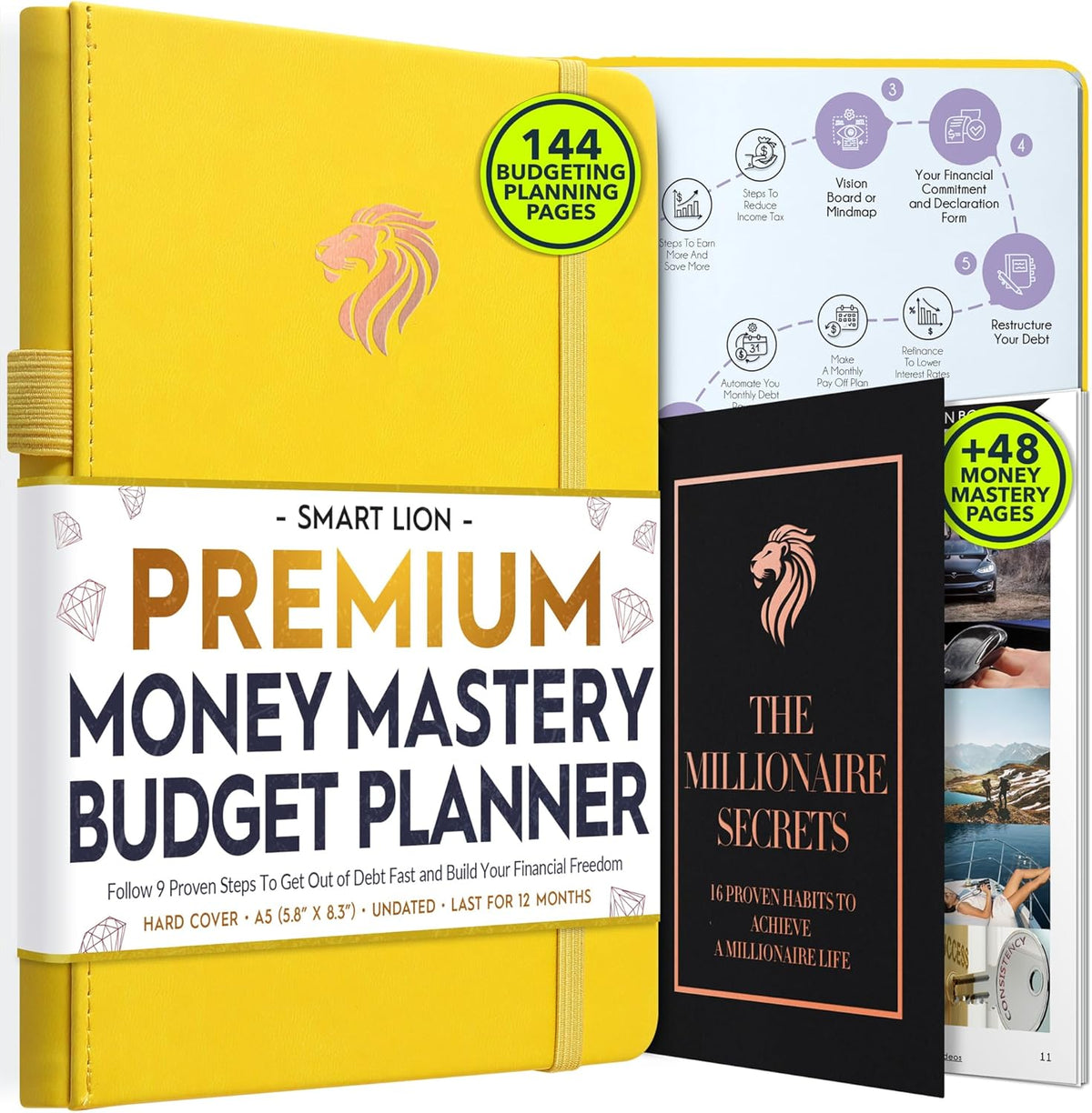 Financial Planner - Monthly Budget Planner & Monthly Bill Organizer | A 12-Month Journey to Financial Freedom | Bill Payment Tracker Organizer, Debt, Expense Tracker & Money Saving with Pockets