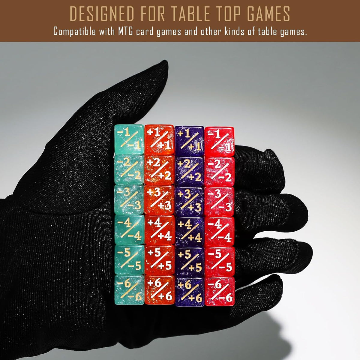 48PCS 12mm MTG Dice Life Counters Set for Magic The Gathering, Small MTG Tokens Loyalty Dice with Box, Compatible with Magic Card Game Accessories CCG Creature Stats