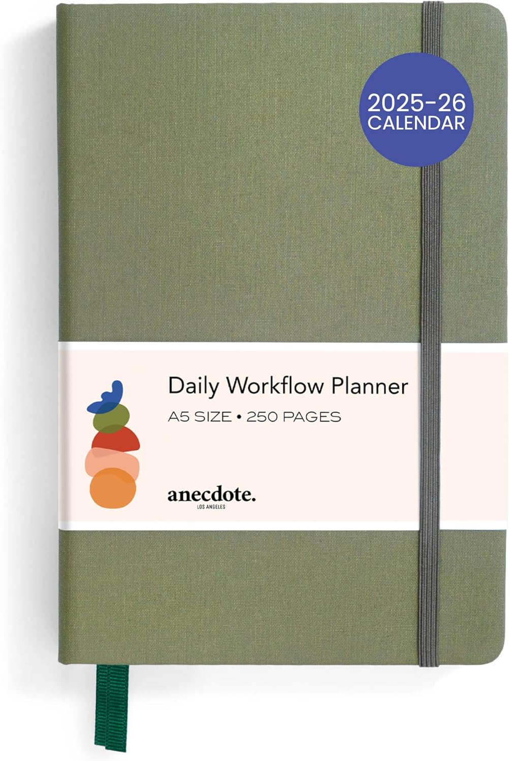 Anecdote 2026 Planner: A Monthly, Weekly & Daily Planner 2026 for Planning Your Success - A5 Size Hardcover Start Anytime and Achieve your Goals - Olive Green