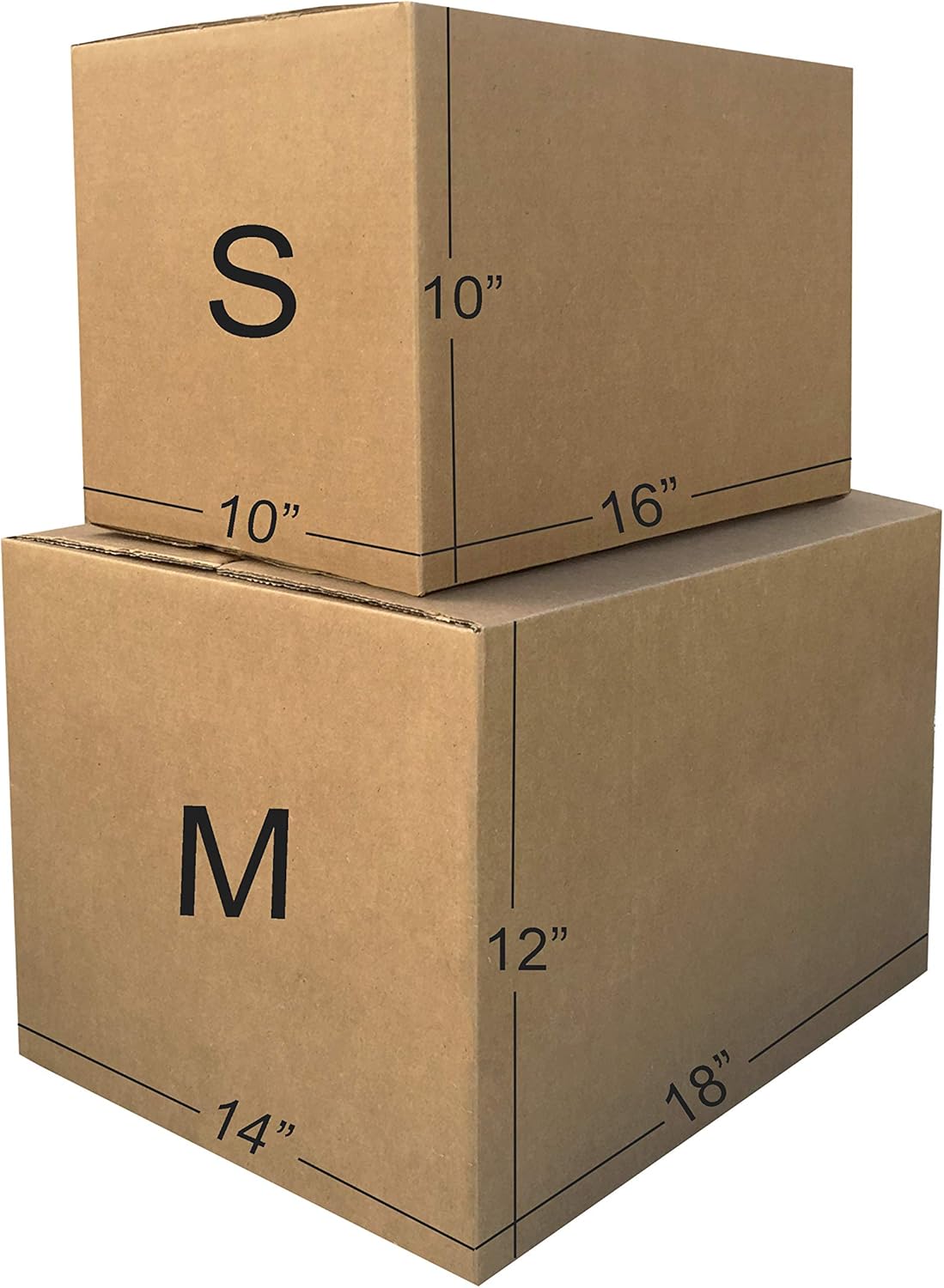 Amazon Basics Moving Boxes Kit, Small and Medium Cardboard Box Combo, 15 Pack, Assorted, Brown