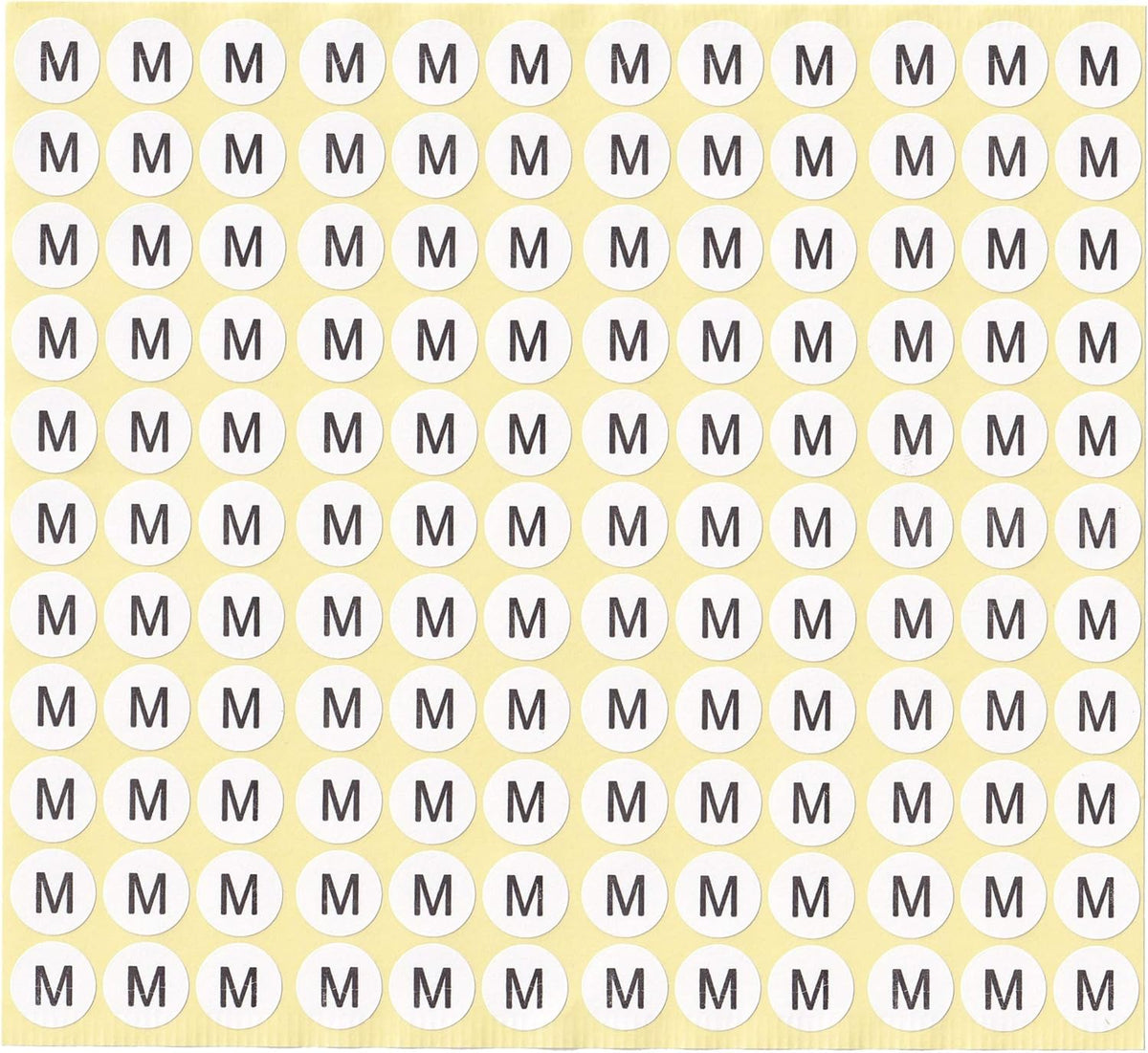 dealzEpic - Alphabet Stickers of The Letter M - Small Round Paper Self-Adhesive Peel and Stick Letter Labels - Set of 15 Sheets