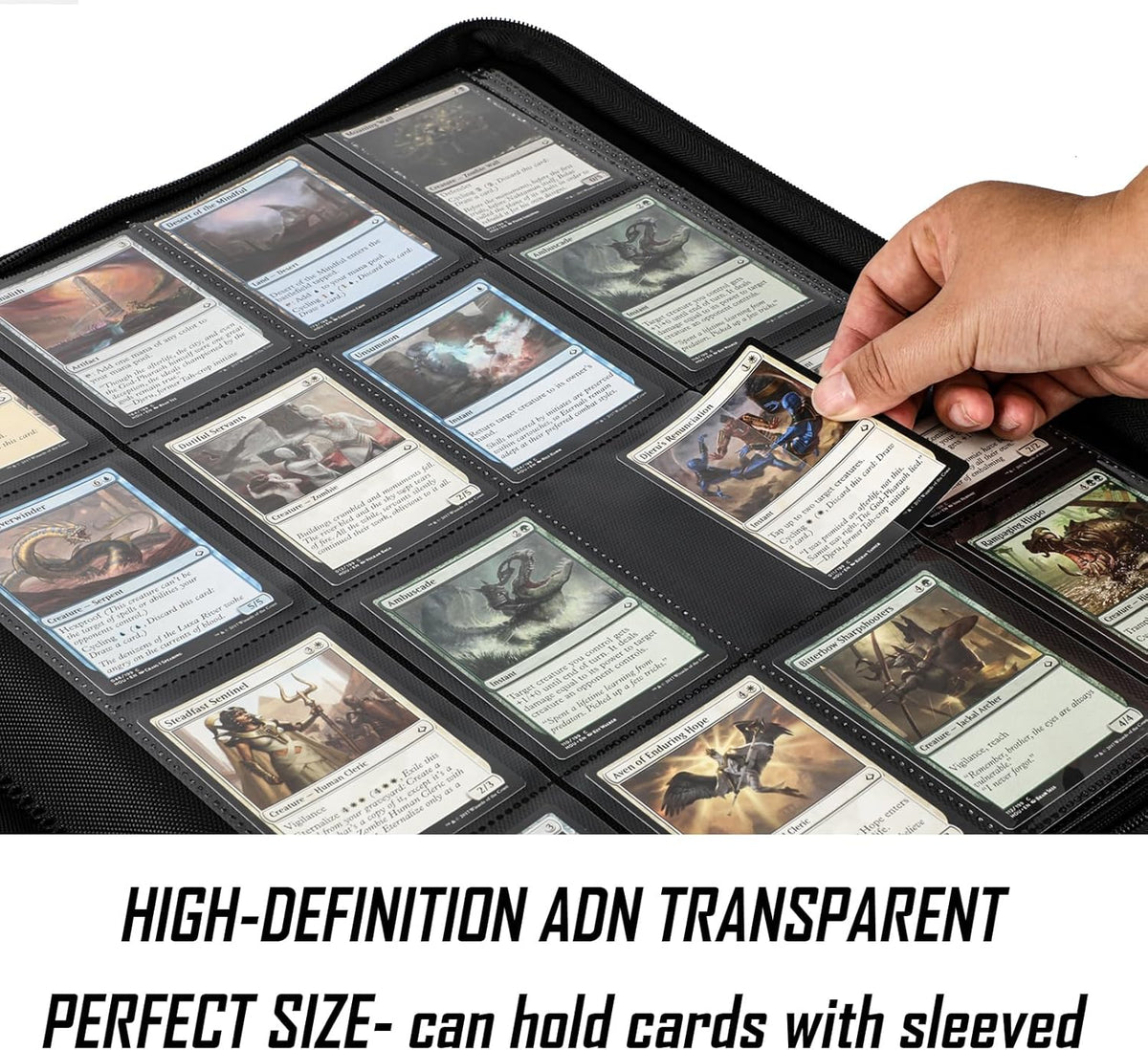 Premium-SV 1024 Pockets Card Binder,Label Design,16 Pocket Trading Card Zipper Binder, Ringless Side Loading Trading Card Album, Folder for TCG,MTG,Sports other Cards -Orange