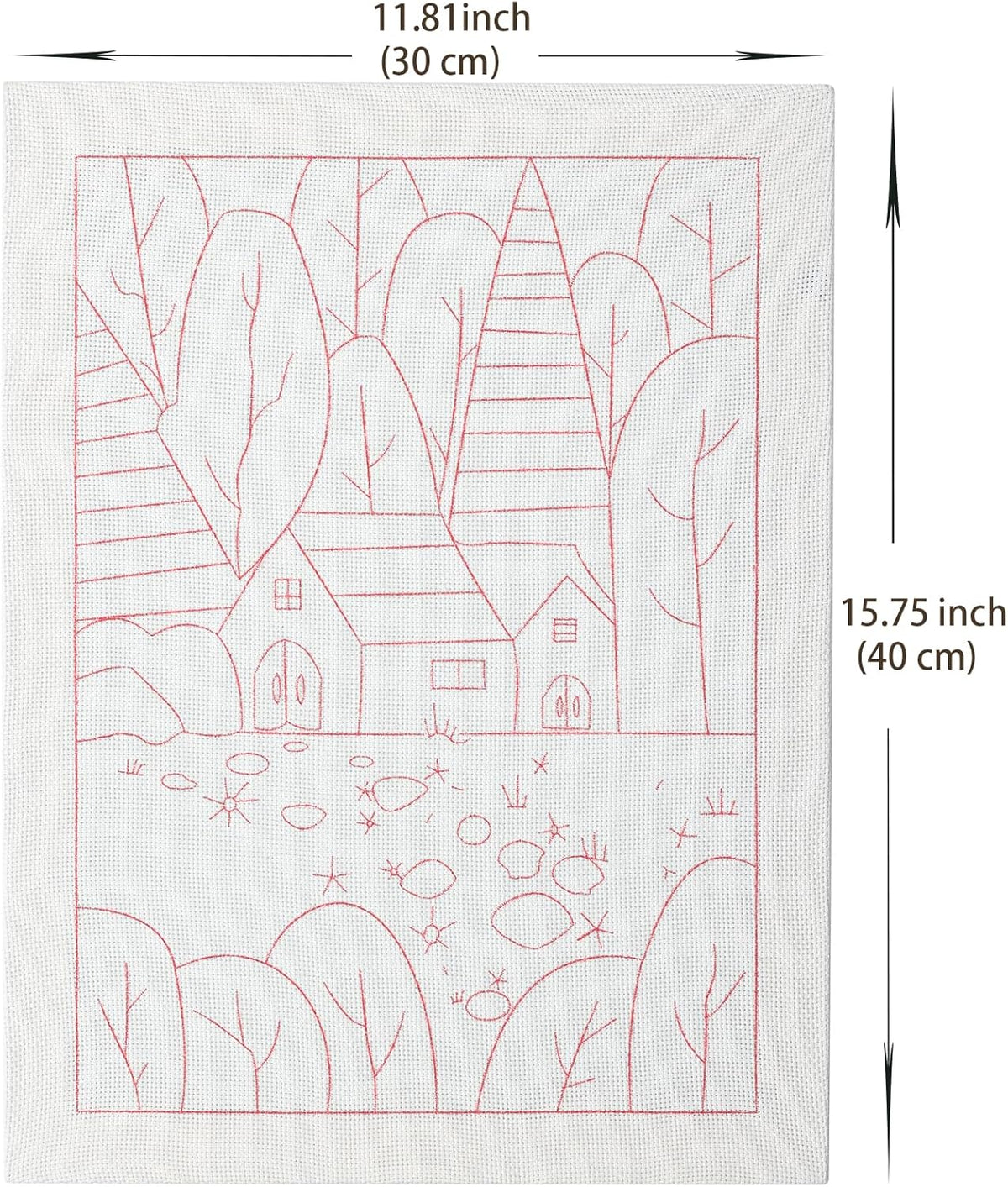 clberni Punch Needle Kit Adults Beginner, Large Punch Needle Embroidery kit 11.8 X 15.8 inches, Crafts for Adults (Forest Without Photo Frame)