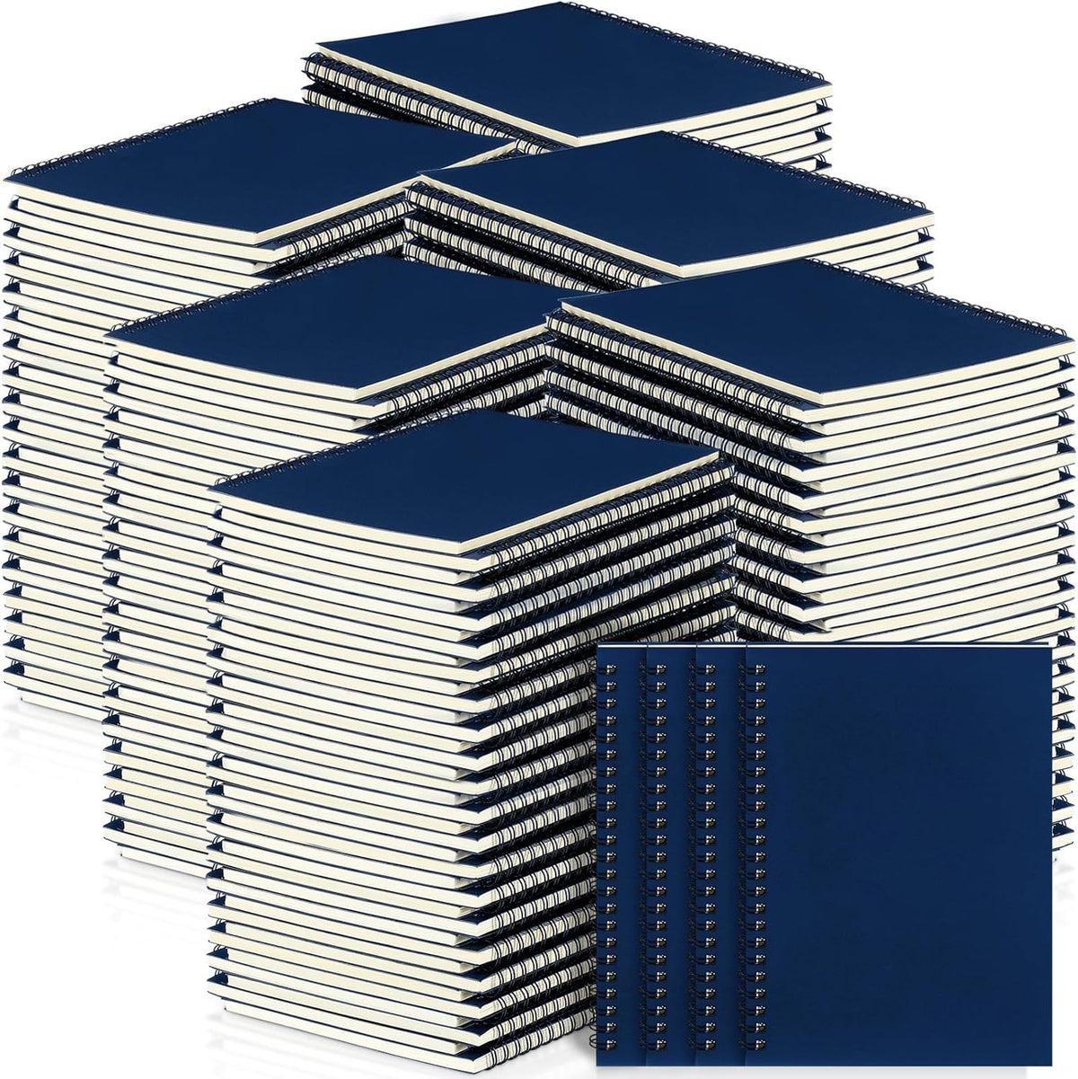 Yahenda 180 Pcs Spiral Notebook Bulk A5 Journal Lined 8.3'' x 5.5'' Writing Composition Paper Small Notepad Subject Notebook for Students Office Business Back to School Supplies (Deep Blue)