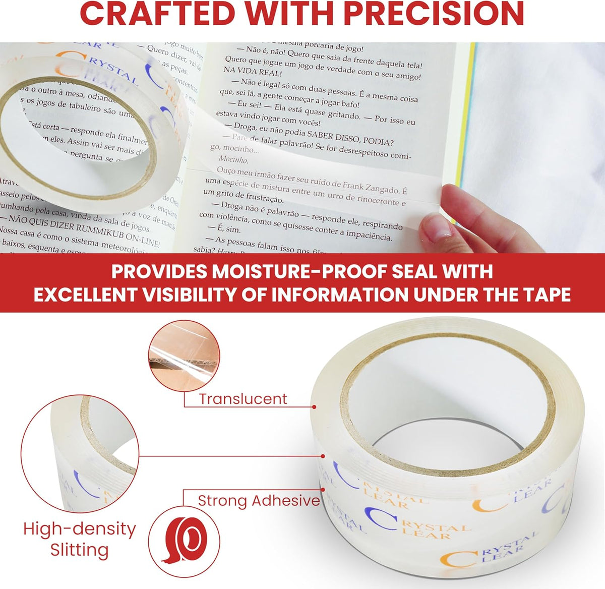 GGR Supplies T.R.U. LP-20CC Book Repair Crystal Clear Label Protection Tape: 2 in. x 72 yds. (Pack of 1)