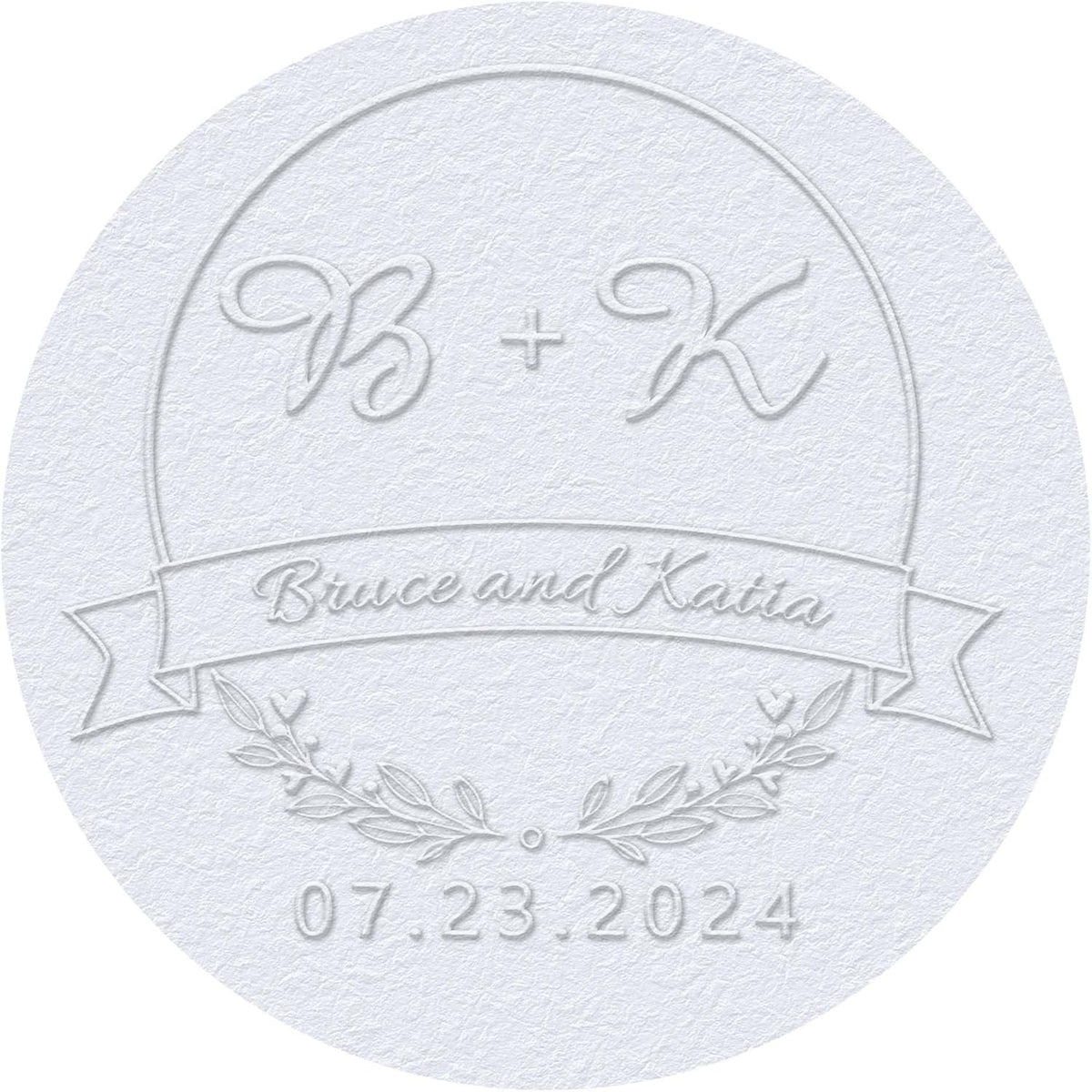 Personalized Wedding Embosser Stamp， Custom Book Business Card Paper Document Notebook, Self Inking Stamp，Book Lover Gifts，Christmas Gifts (Style06)