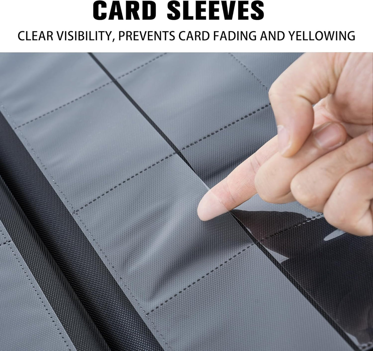 Premium 1000+ Pockets Card Binder,16 Pockets Trading Card Binder Ringless Side Loading Trading Card Album Folder for TCG -Red