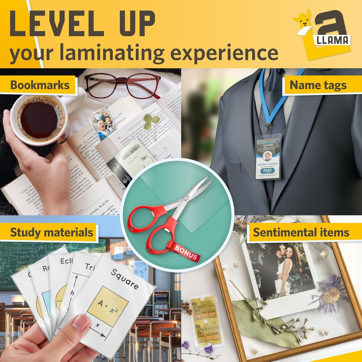 Thermal Laminating Pouches 9” x 14.5”, 5 Mil Thick, 20 Pack, Suited for Legal Size Laminating Sheets 8.5 x 14