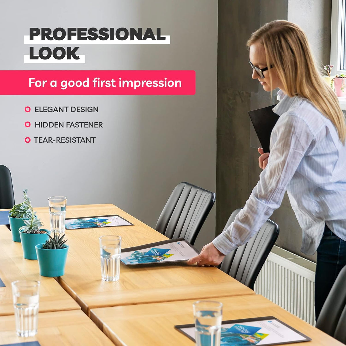 Report Covers - (30 Set), 8.5 x 11 Letter Size, 3-Prong Fasteners, Clear Front Plastic Folders - Perfect for Presenting Resumes, Proposals, and More with Professionalism