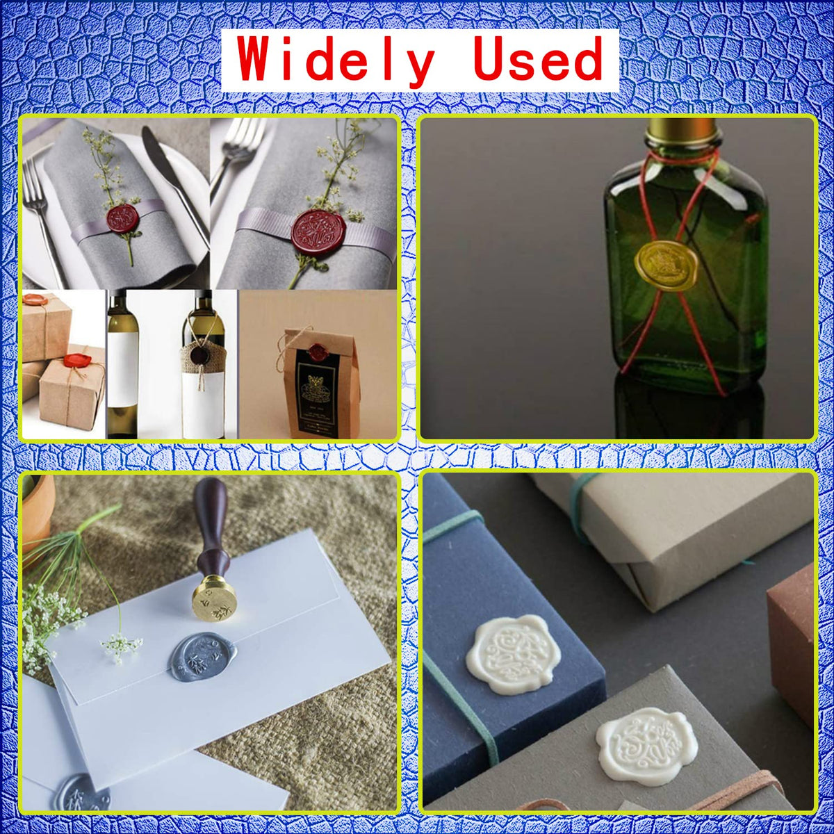 Animal Wax Seal Stamp with Removable Brass Head Wooden Handle for Envelope Sealing
