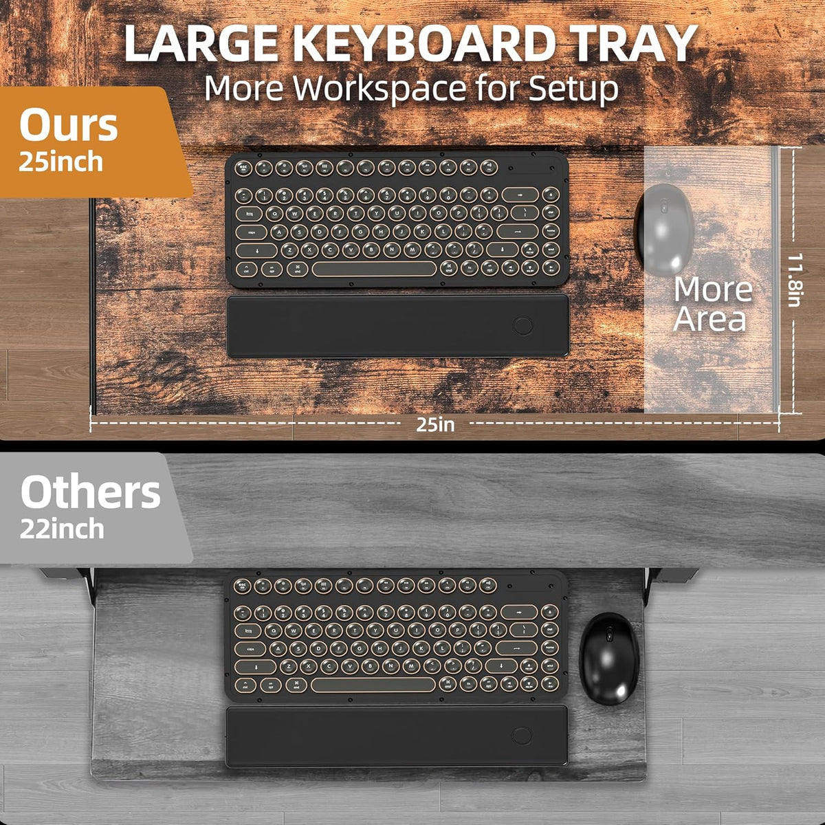 59 Inch L Shaped Standing Desk with Shelves and Keyboard, Electric Corner Standing Desk Adjustable Height, Sit Stand Computer Table with Reversiable Splice Board，Rustic Brown
