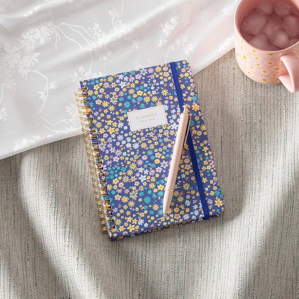 Blue Sky 2025-2026 Academic Year Weekly and Monthly Planner Calendar, July 2025 - June 2026, 12-Month, 5" x 8", Hard Cover, Wirebound, Storage Pocket, Laminated Tabs, Stickers, Becky