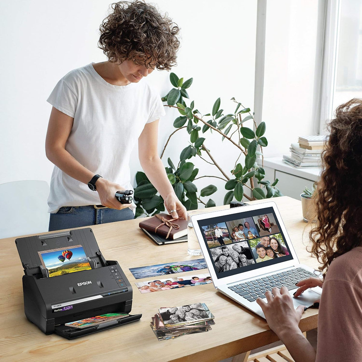 EPSON FastFoto FF-680W Wireless High-speed Photo and Document Scanning System (Renewed) , Black