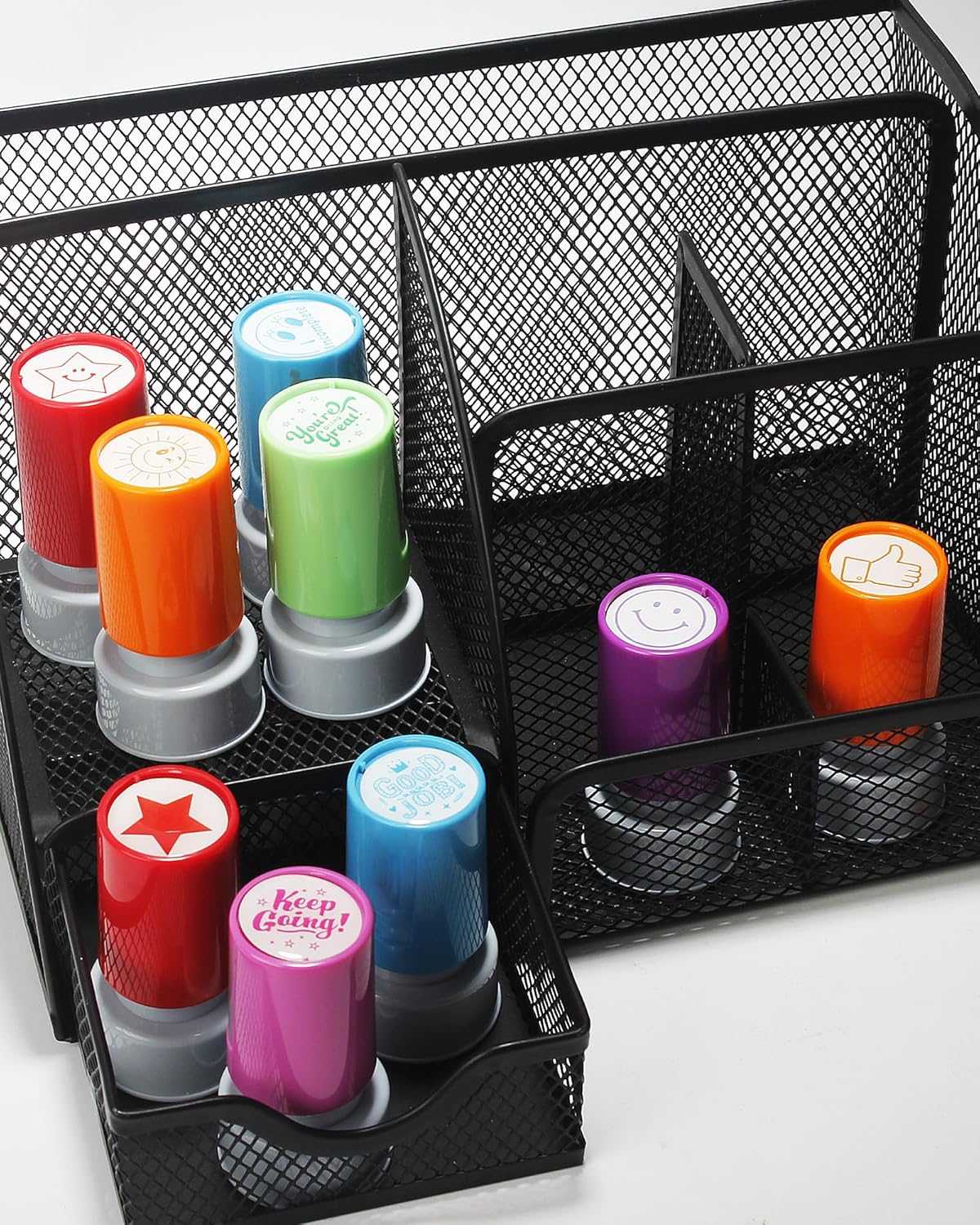 Pack of 9 Sorted Teacher Stamps Self-Inking Rubber Stamps Teacher Comments Photosensitive Stamps Behavior Stamper for Education Review