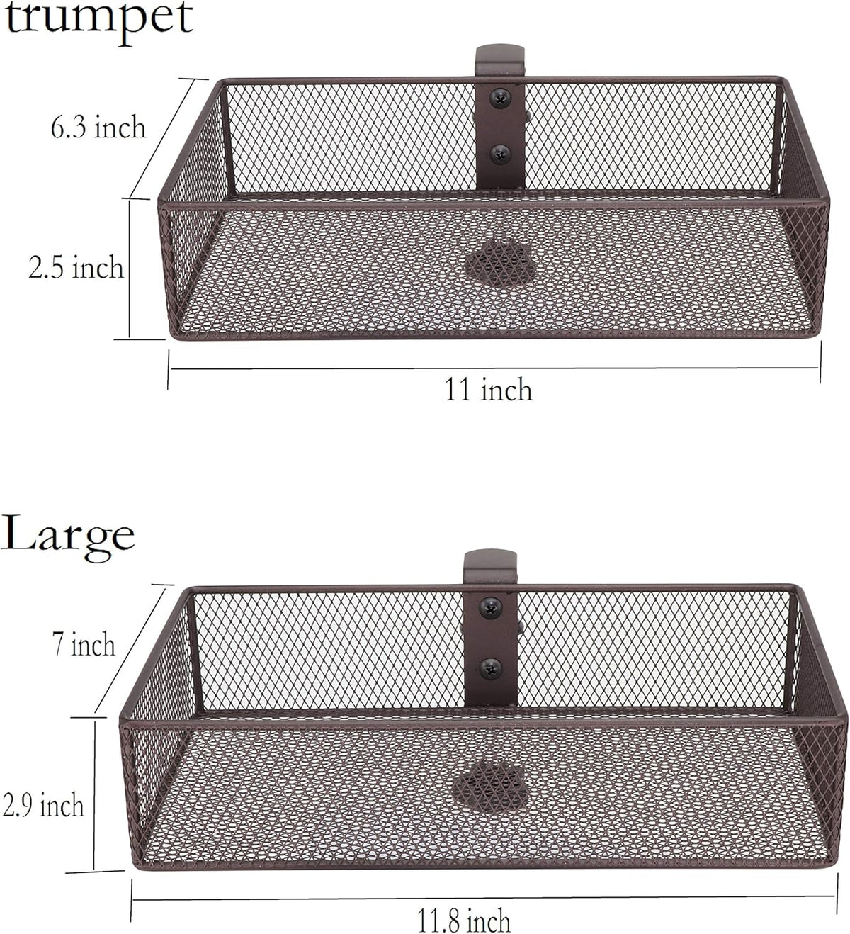 Clip-on Drawer organizers (2 pack), desk organizer, can be clipped around the table to store small items (Bronze Gold)